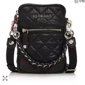 NEW MZ Wallace Micro Crosby Black Crossbody Bag w/ leather corners